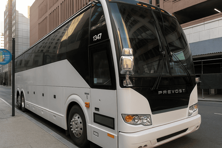 a Davie Minibus Company coach bus