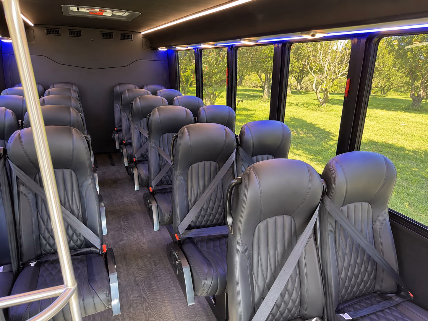 davie 18 passenger minibus interior