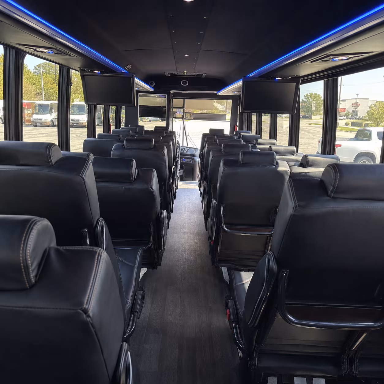 davie 28 passenger minibus interior