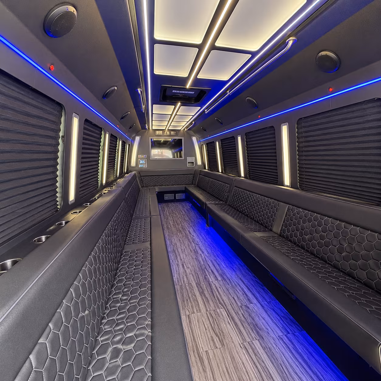 davie 30 passenger party bus interior