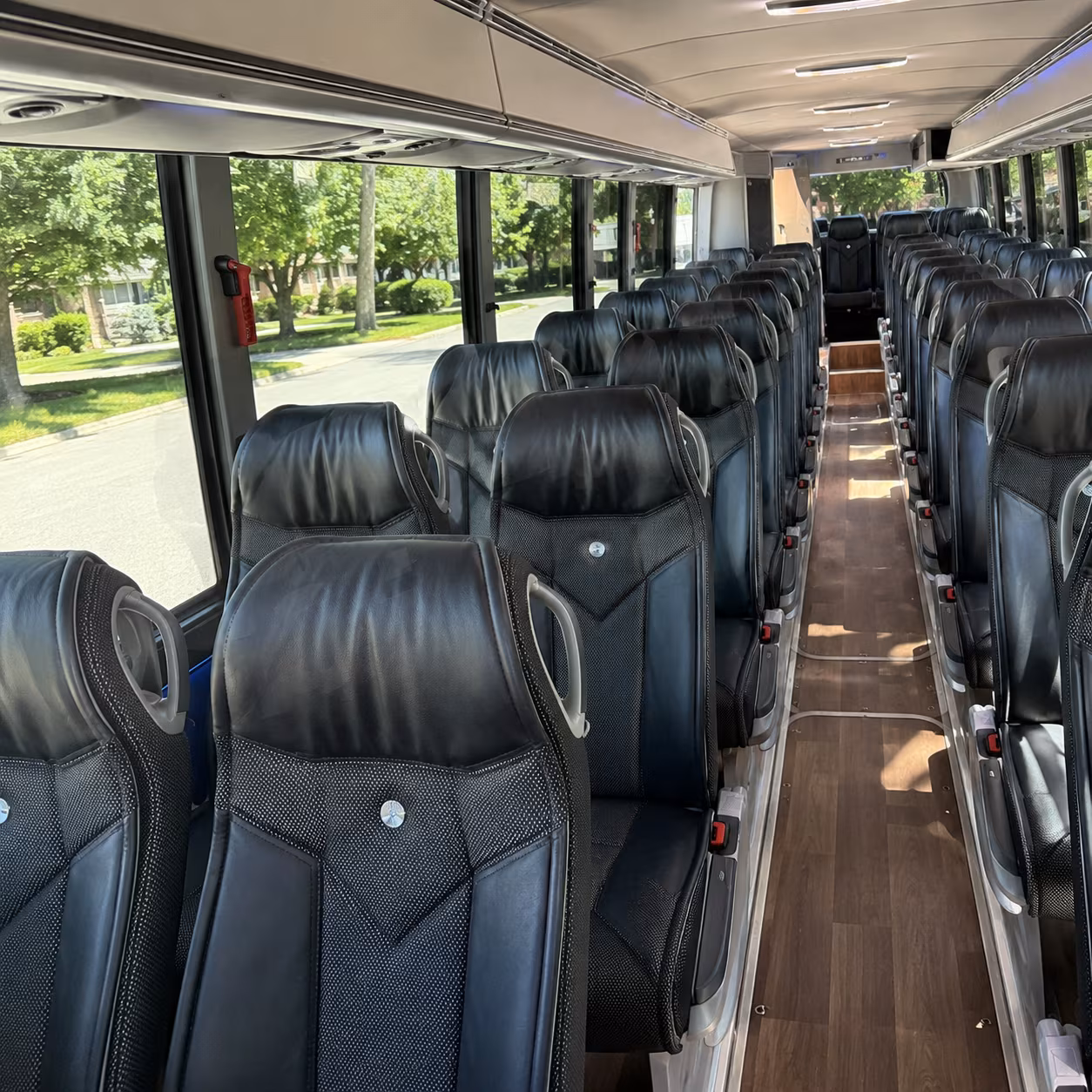 davie 40 passenger charter bus inside