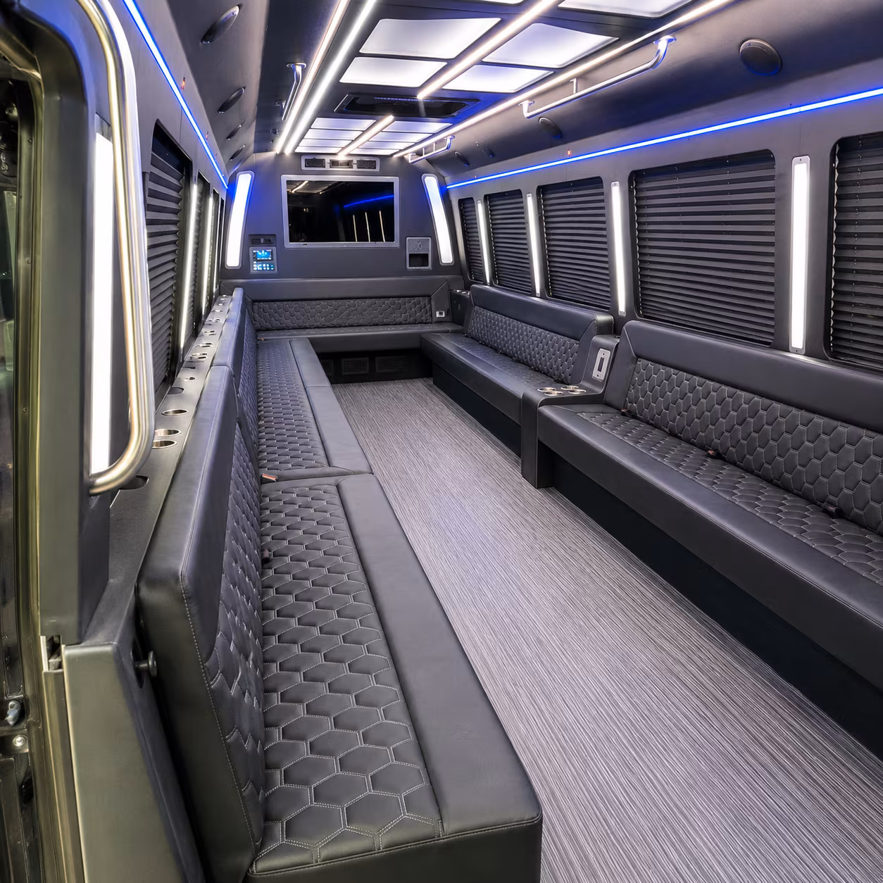 davie 40 passenger party bus interior