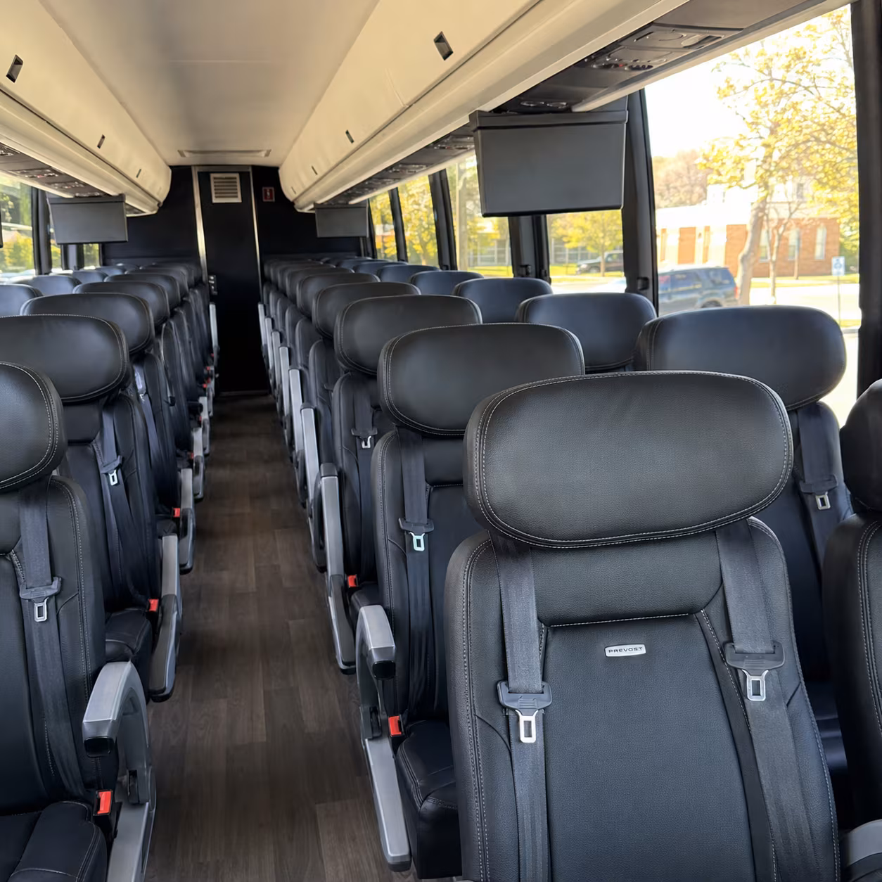 davie 45 passenger charter bus inside