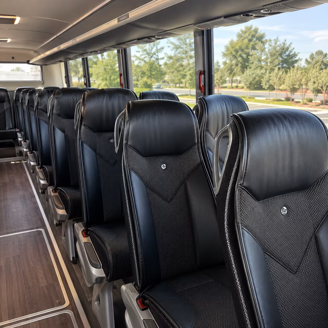 davie 45 passenger charter bus interior