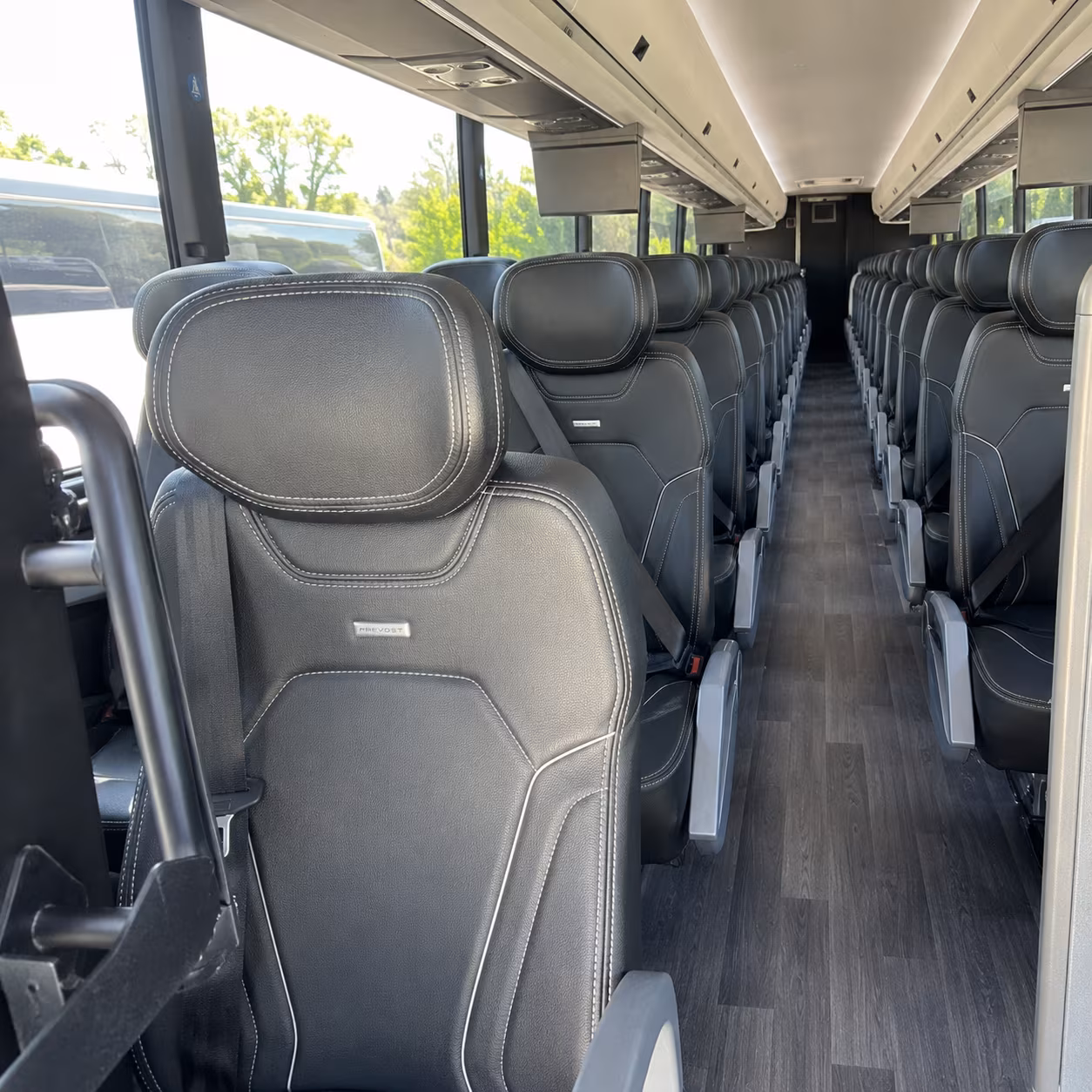 davie 47 passenger charter bus interior