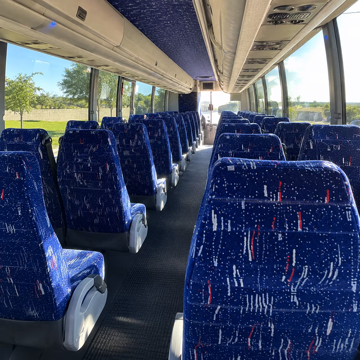 davie charter bus interior